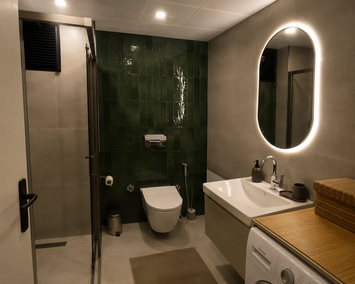 Banyo - renovasyon sonrası modern hali